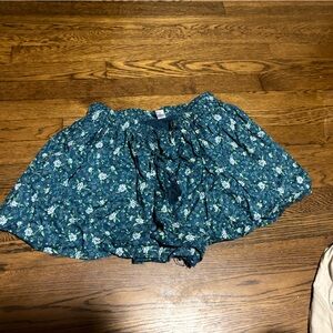 Old Navy Floral Teal Skater Skirt
